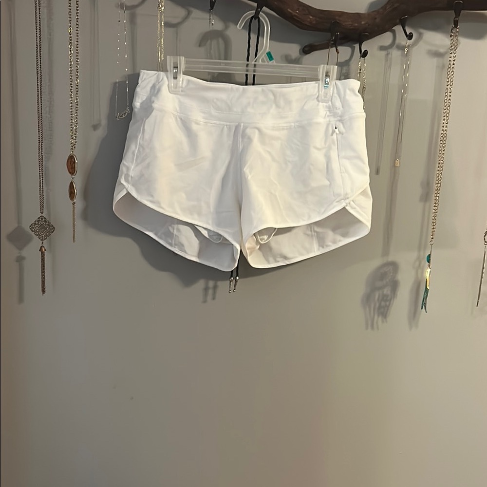 Women's White Athletic Shorts